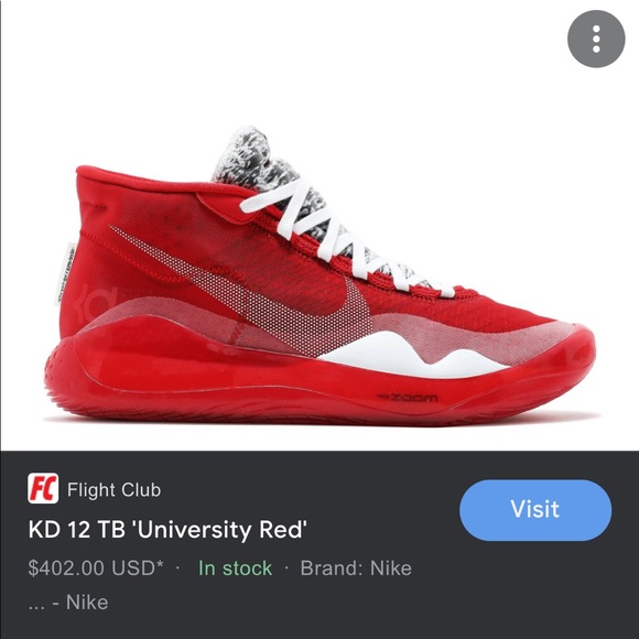 NIKE Zoom KD 12 TB 'UNIVERSITY RED' - Picture 12 of 12